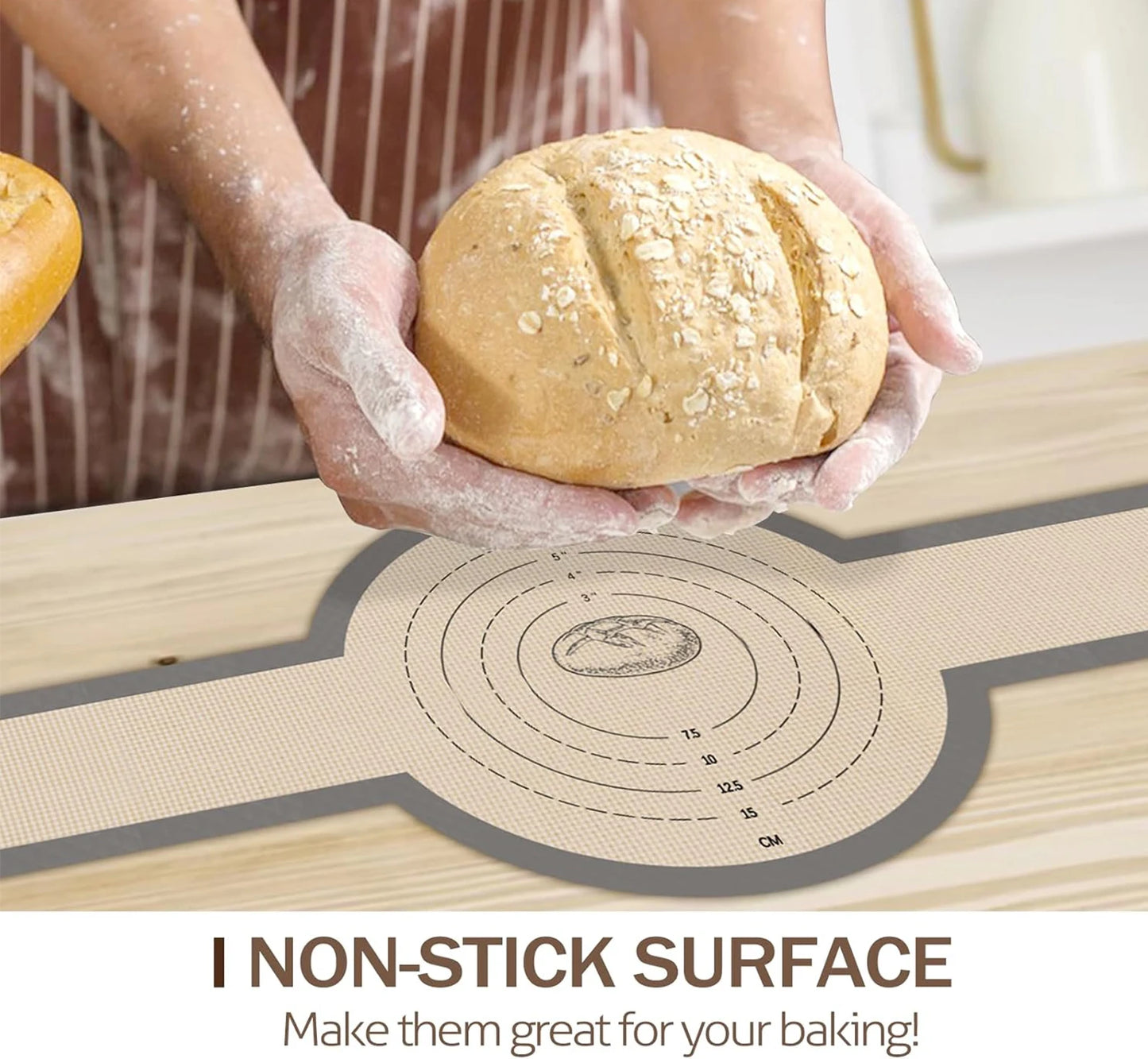 Wiederverwendbare, antihaftbeschichtete Silikon-Brotform für Sauerteig
